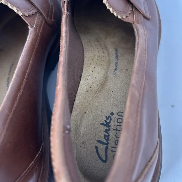 Clarks Collection Leather Loafer w. Tassel Westlynn Bella Tan Leather Sz 8.5 - Picture 5 of 7